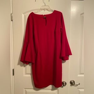 Bright Red Bell Sleeve NY&Co dress